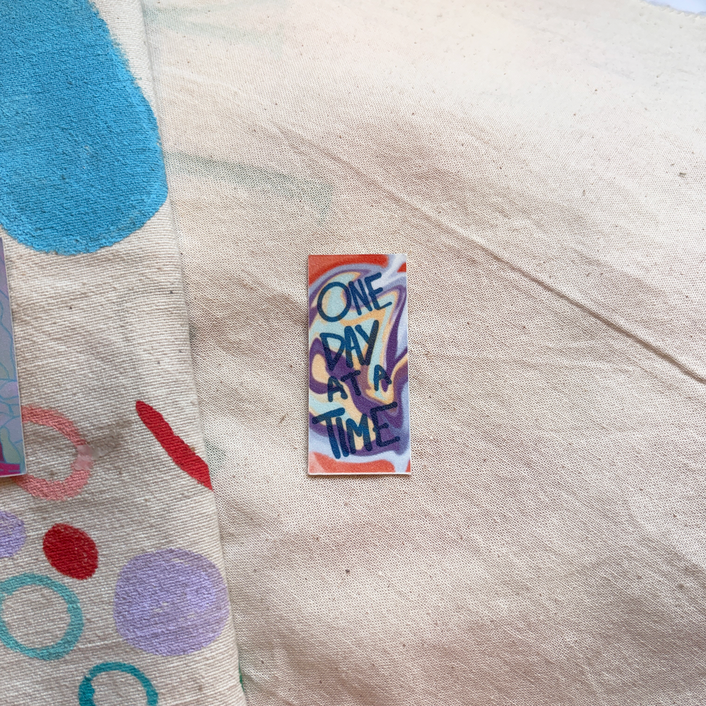 one day at a time- matte laminated vinyl sticker