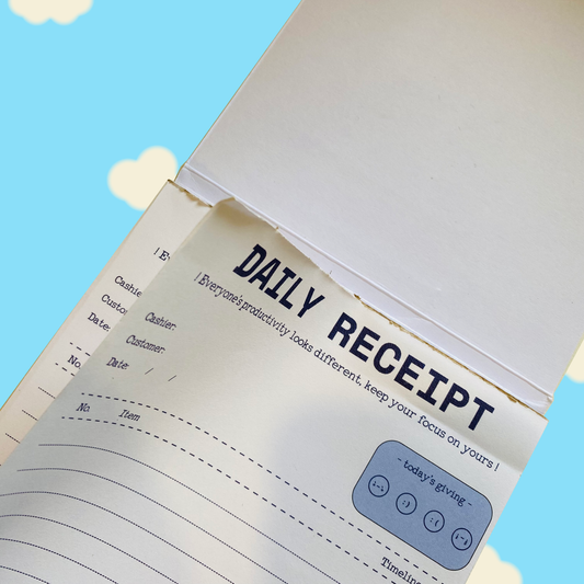 the daily receipt notepad