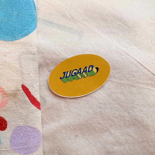 jugaad- matte laminated vinyl sticker