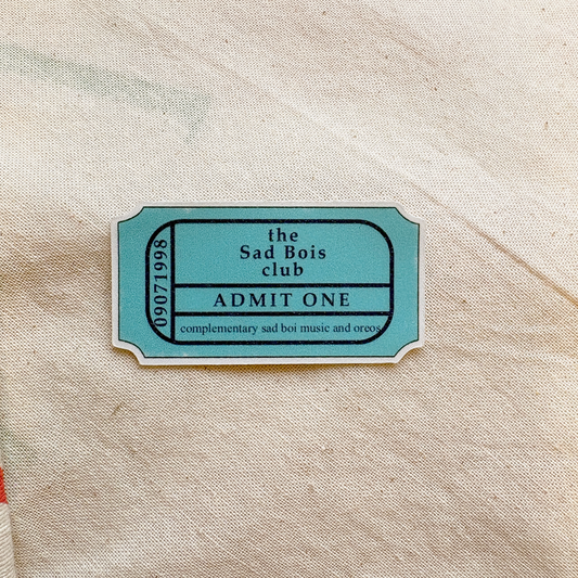 sad bois club- matte laminated vinyl sticker