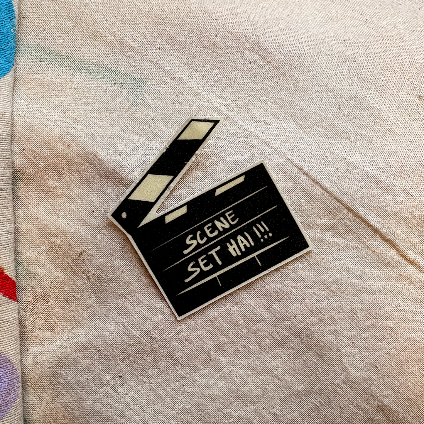 scene set hai- matte laminated vinyl sticker