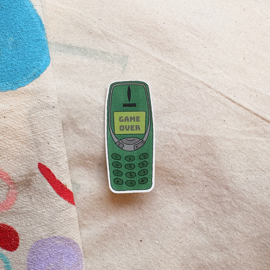 game over- matte laminated vinyl sticker