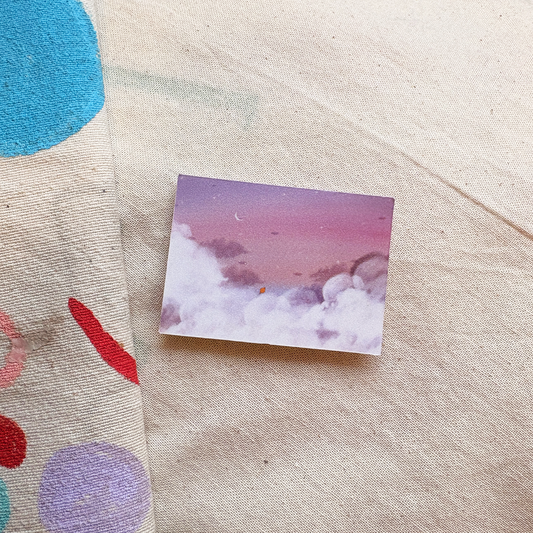 evening sky- matte laminated vinyl sticker