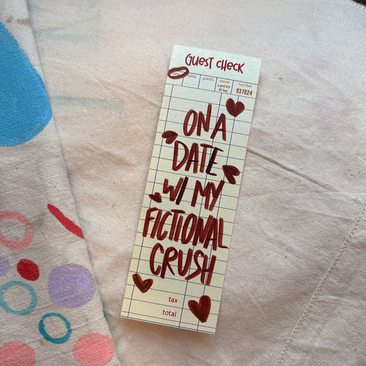 fictional crush bookmark