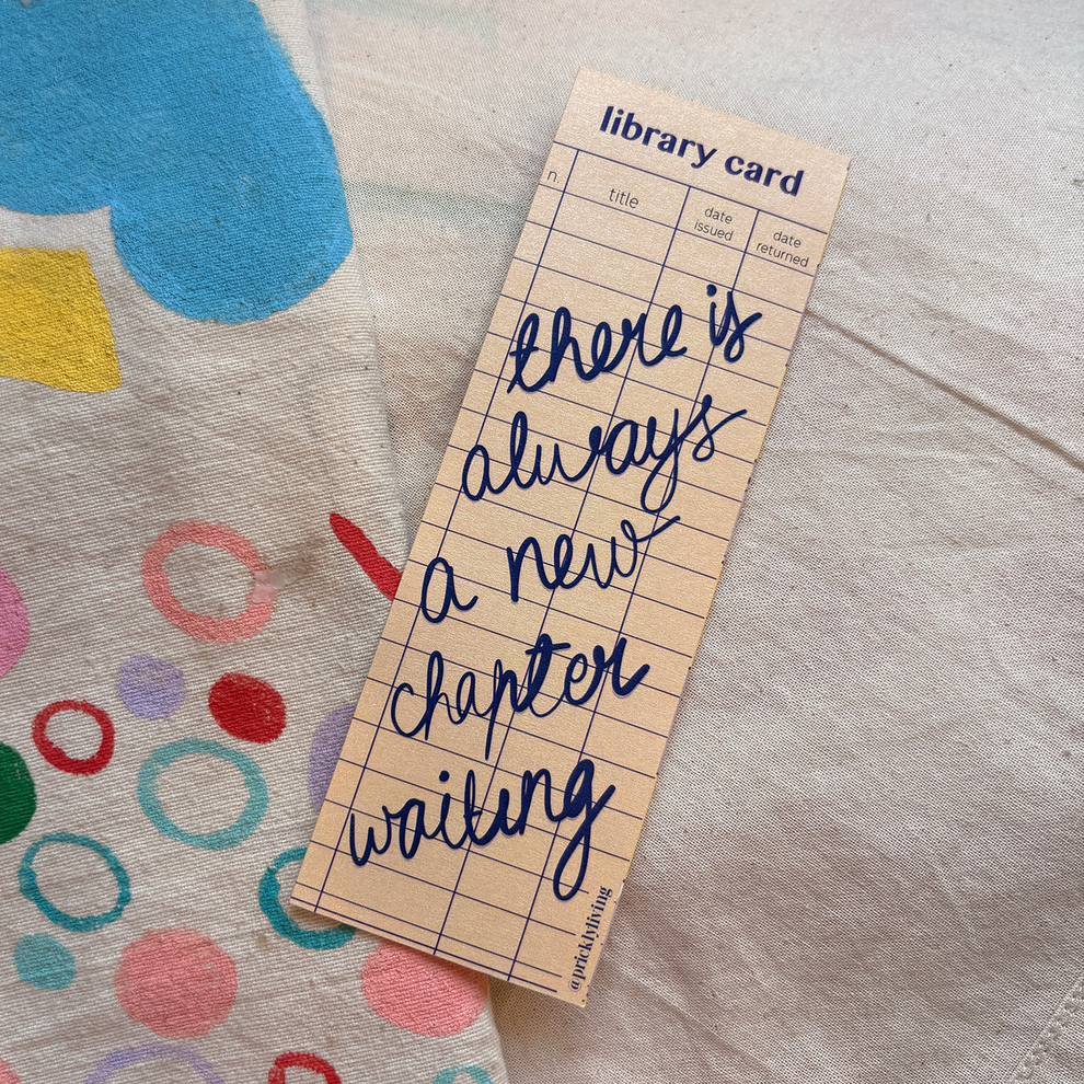 library card bookmark – pricklybypb
