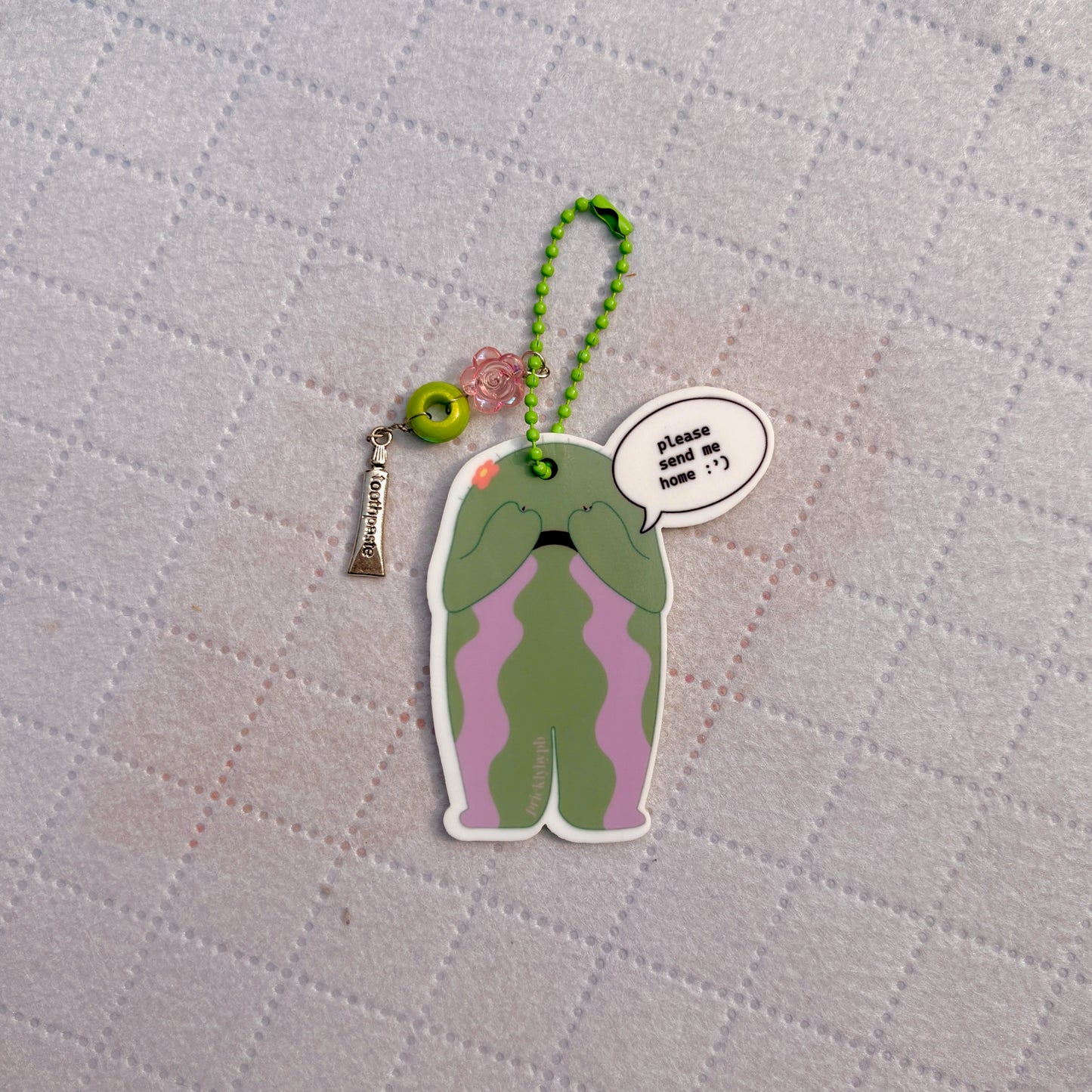 OG prickly ball chain charm