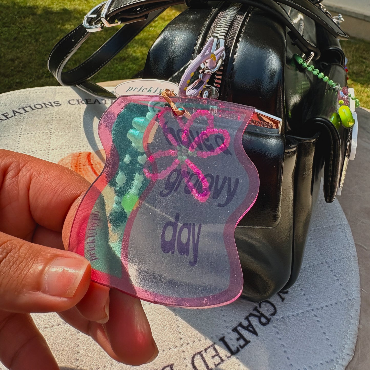 groovy day key/ bag chain