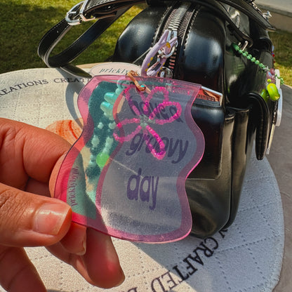 groovy day key/ bag chain