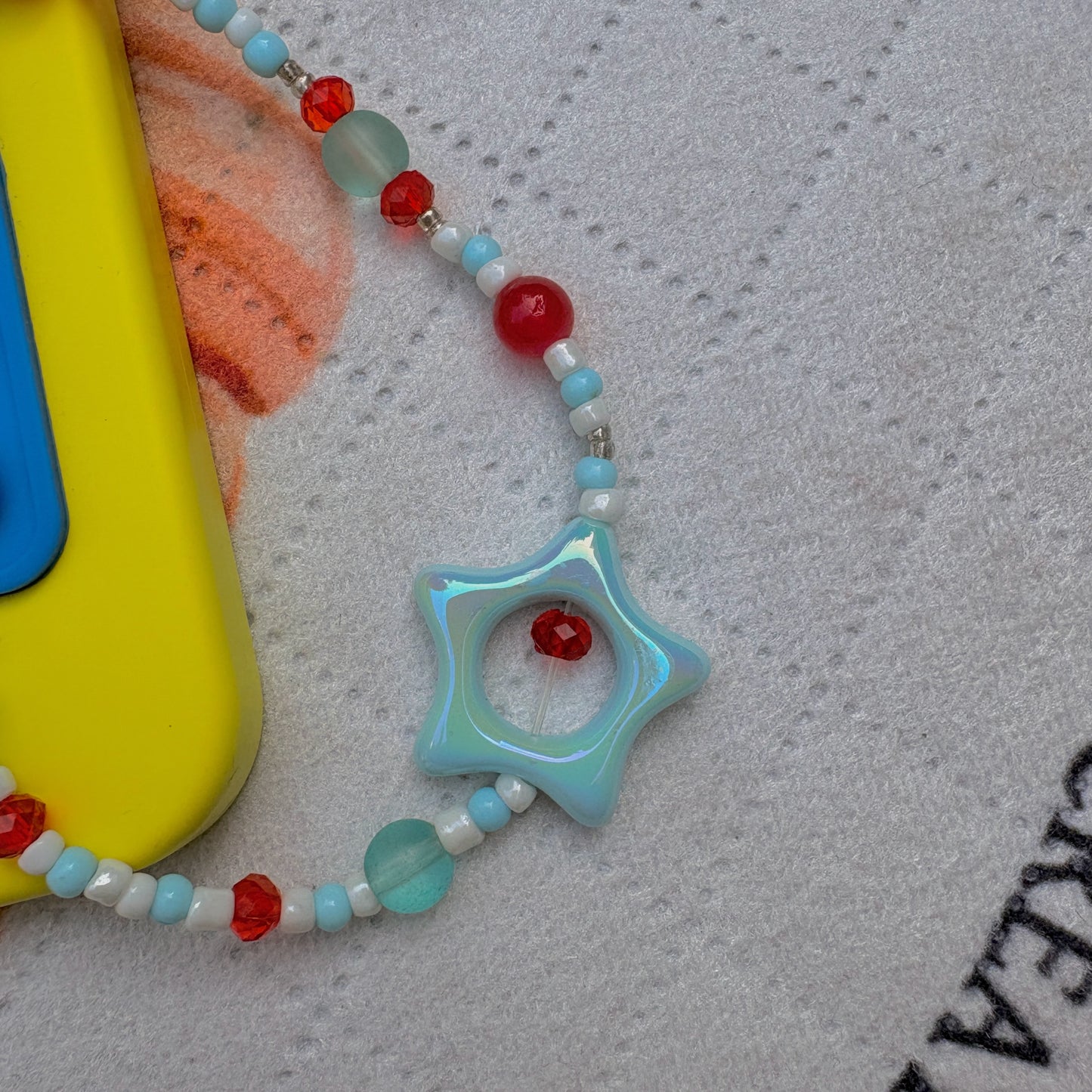 shooting star phone charm