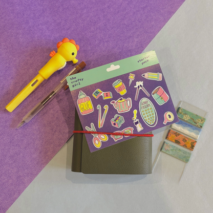 crafty girl sticker sheet