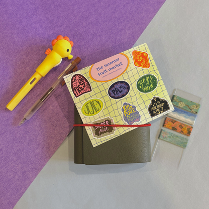 summer fruit market sticker sheet