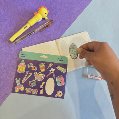 crafty girl sticker sheet