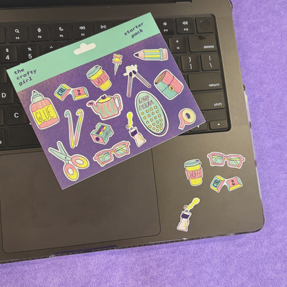 crafty girl sticker sheet