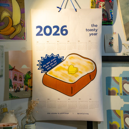 a toasty year | 2026 wall calendar