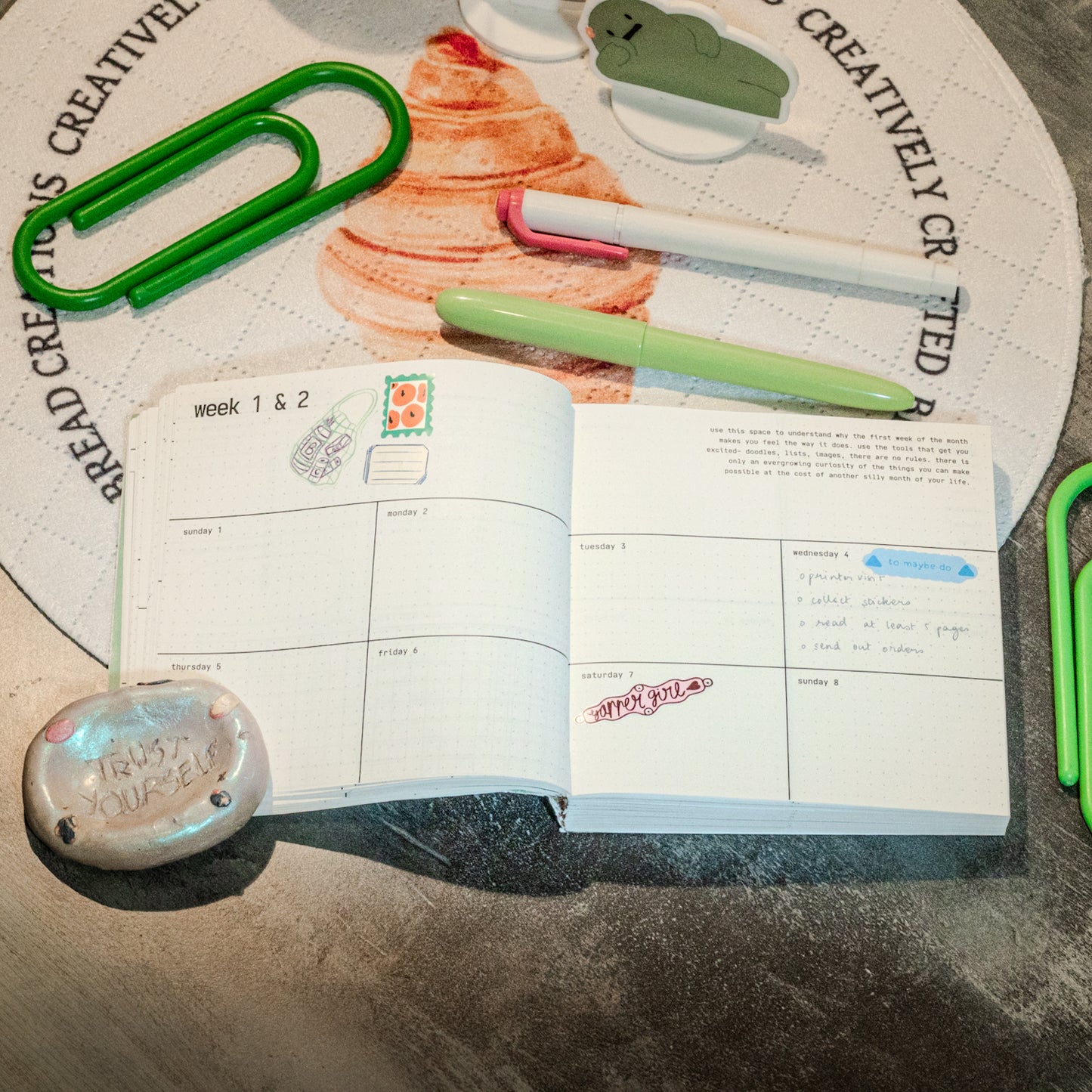 new day, new plot twist | 2026 monthly/weekly planner mini