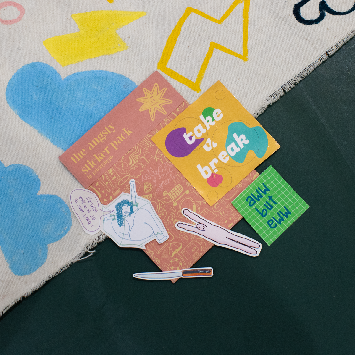 Angsty Stickers angsty sticker pack – pricklybypb
