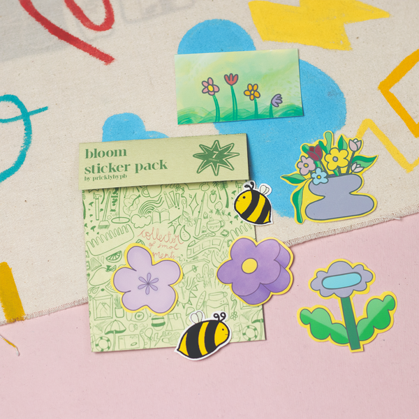 bloom sticker pack – pricklybypb