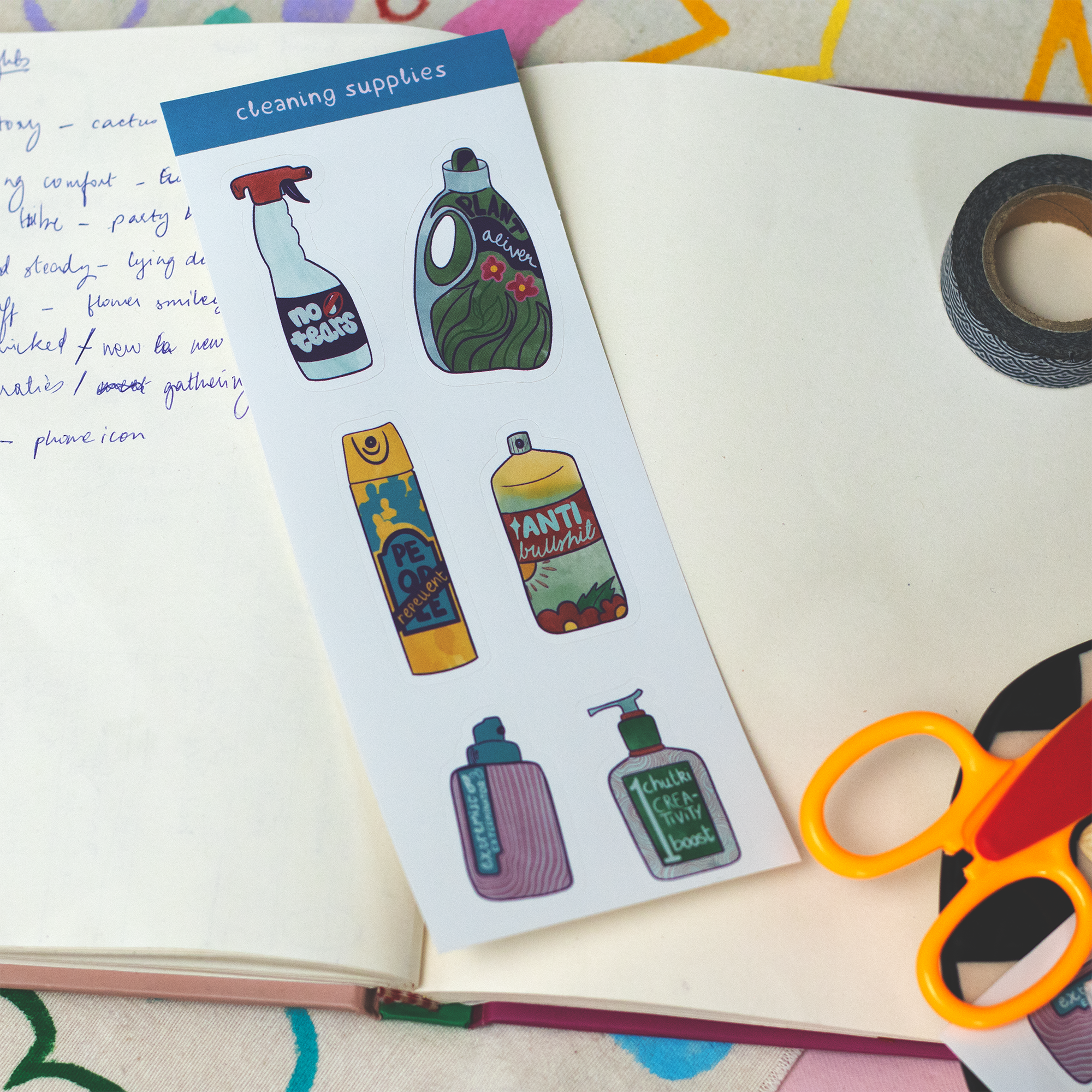 Angsty Stickers stickie sheets – pricklybypb
