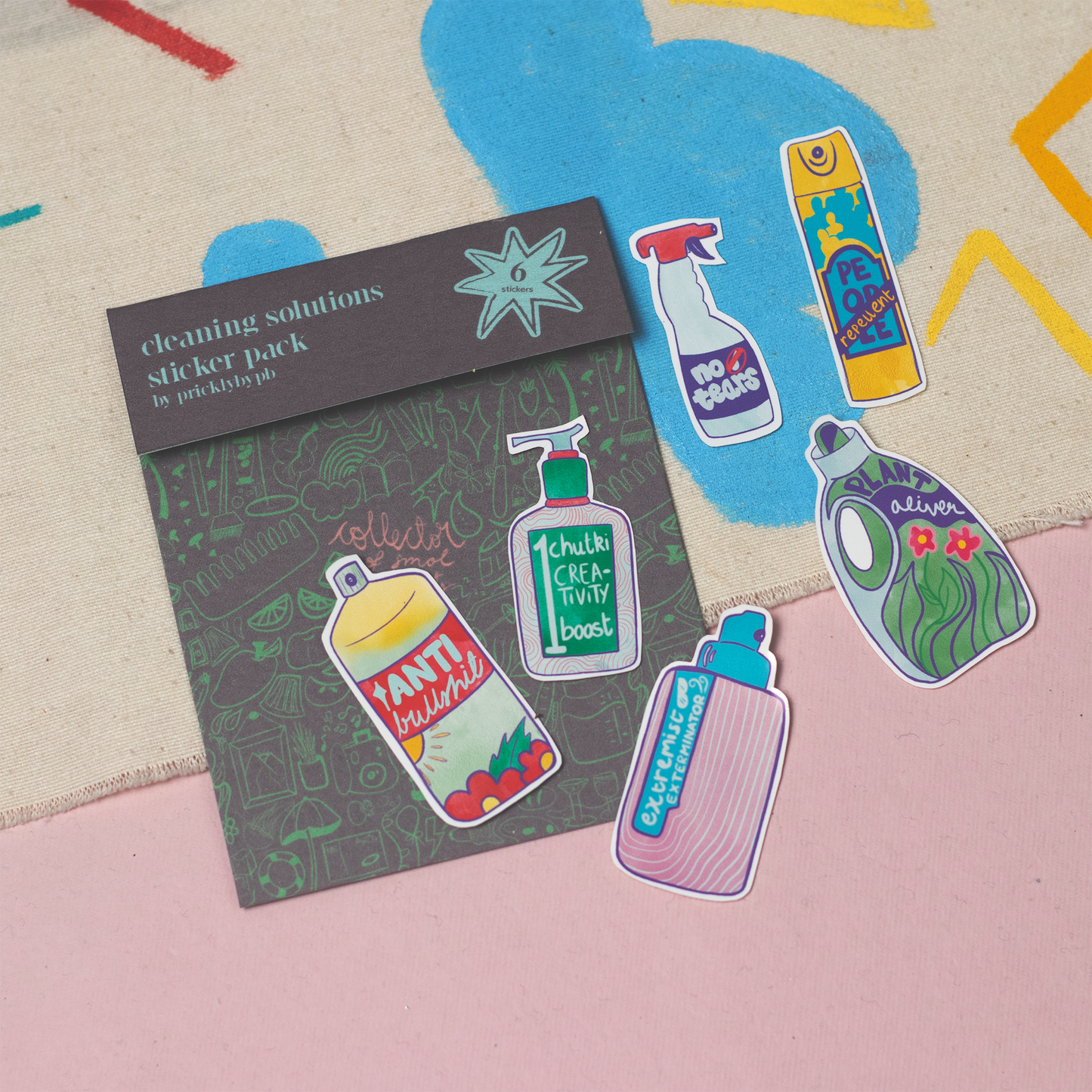 cleaning supplies sticker pack