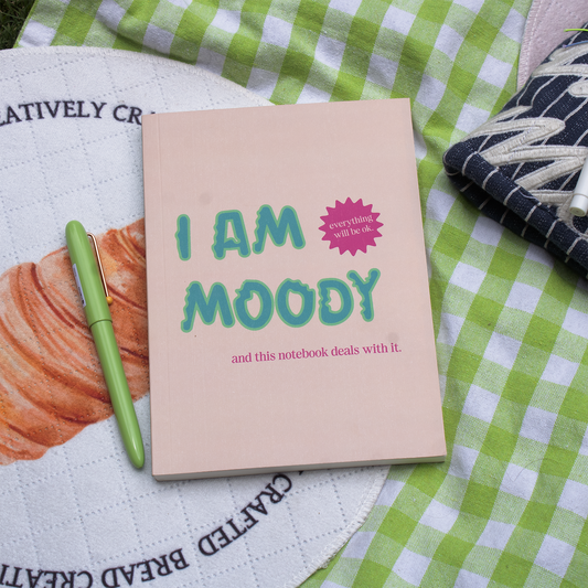 i am moody dot-grid notebook