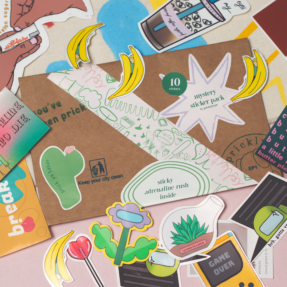 mystery sticker pack – pricklybypb