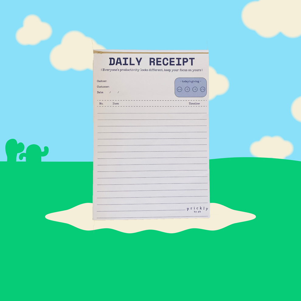 the daily receipt notepad – pricklybypb