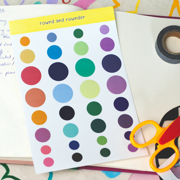 round and rounder sticker sheet – pricklybypb