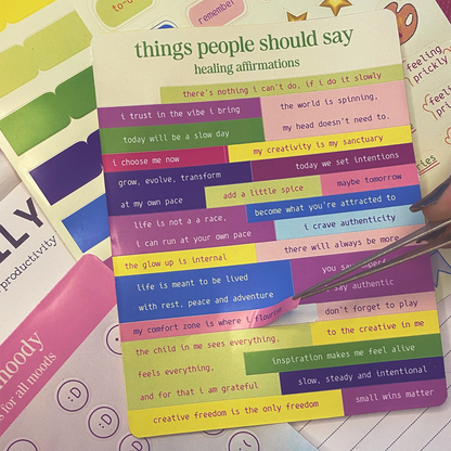 things people should say ~ affirmation stickers